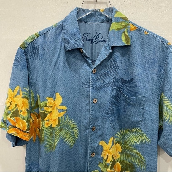 Tommy Bahama Tropical Print Hawaiian Shirt Short Sleeve Button Down - Picture 5 of 7